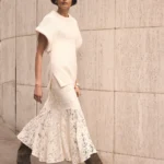 02 mint velvet lace midi skirt cream